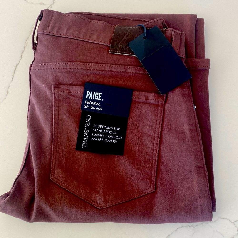 Paige maroon jeans